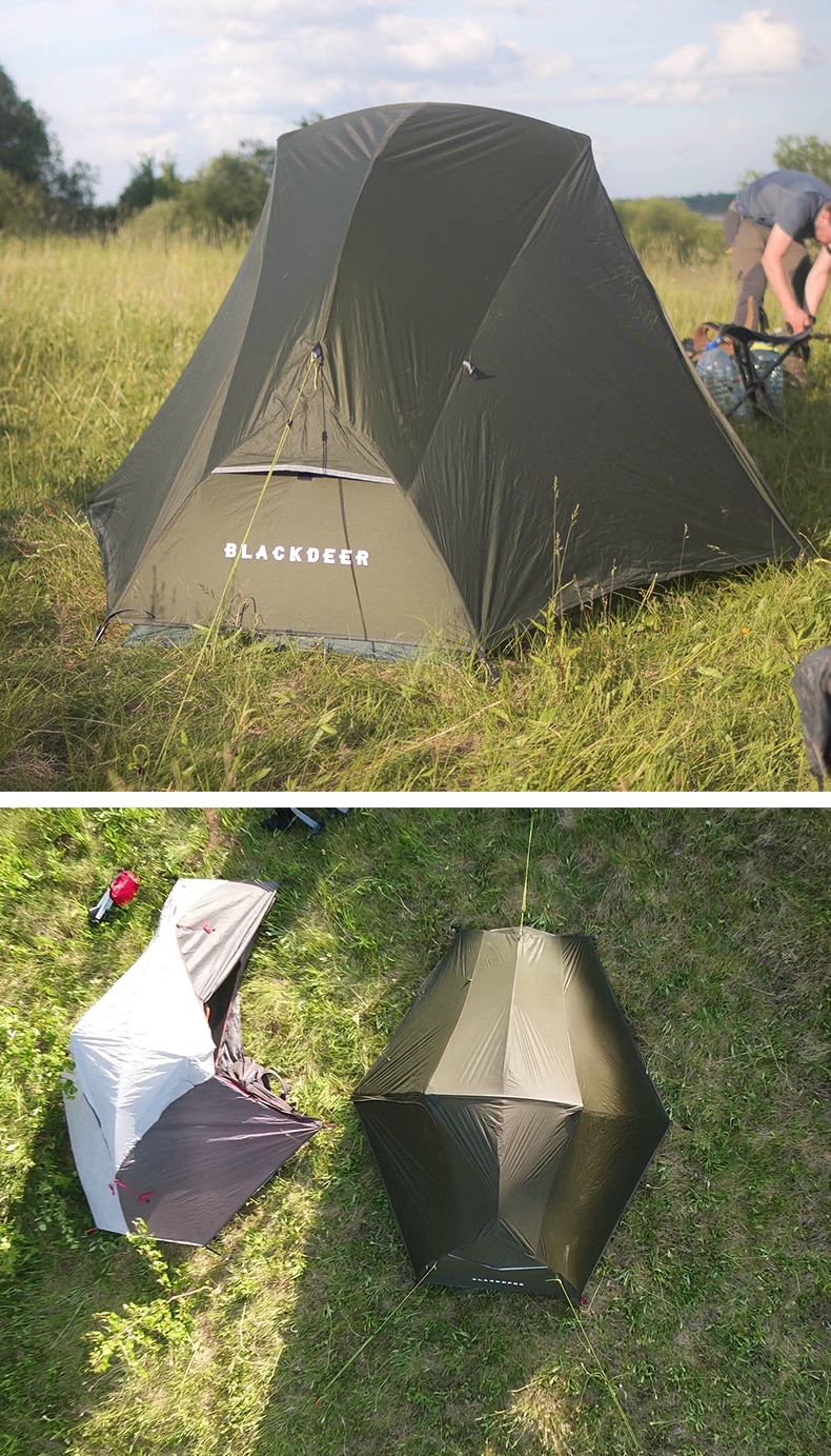 Cheap Goat Tents Blackdeer Archeos 1pro One Person Tent For Hiking Trekking 220*90cm Size 8.5mm Aluminum Pole Contain Footprint   